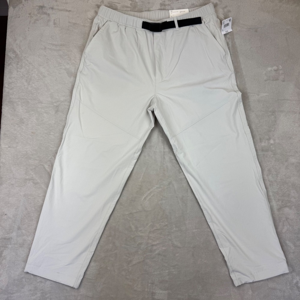 American Eagle AE 24/7 Venture Out Flex Jogger Men's L Silver Gray Belted